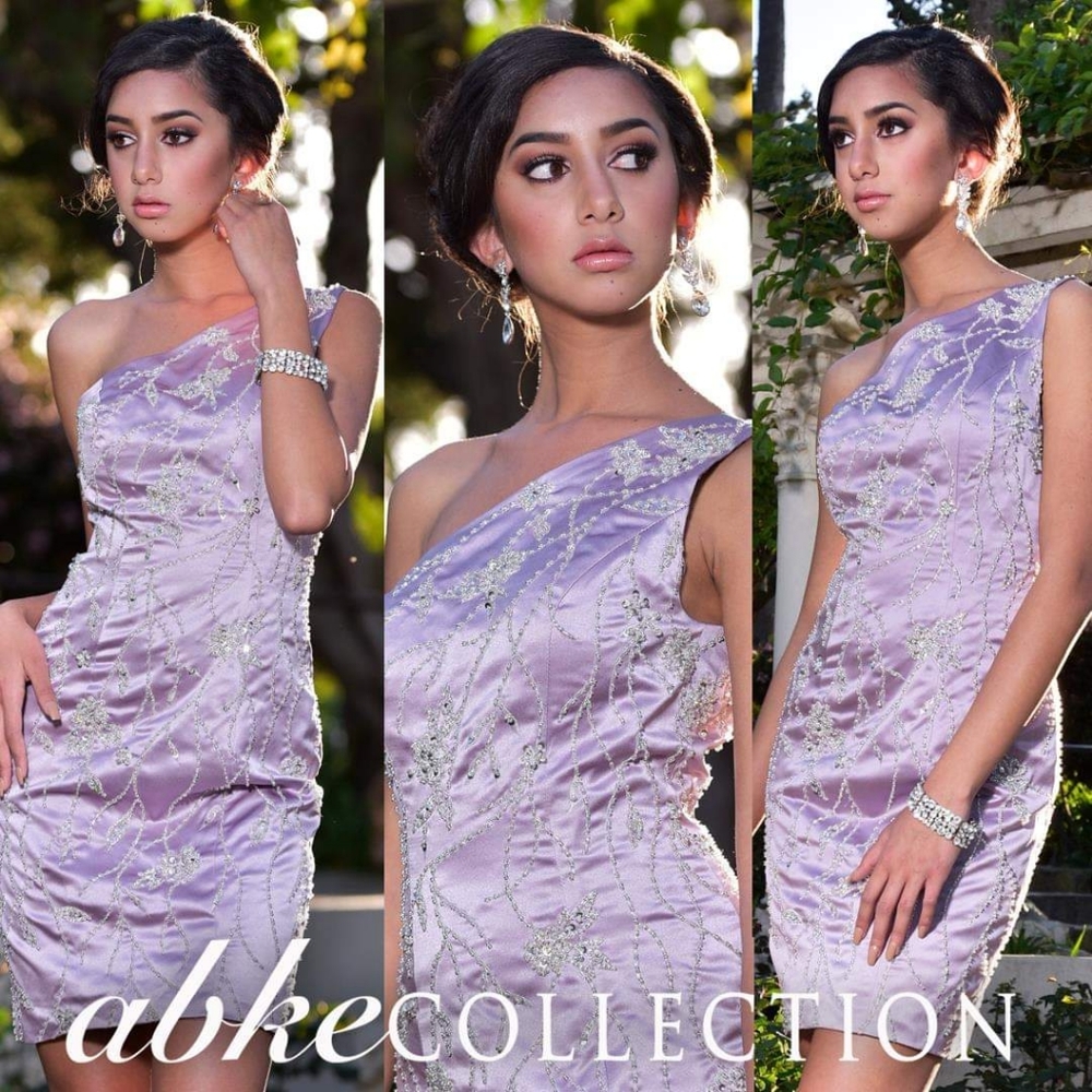 Beaded One-Shoulder Cocktail PROM PAGEANT
